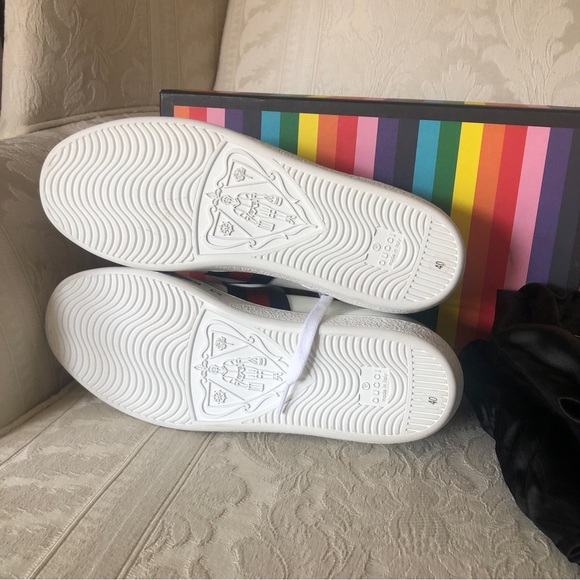 Gucci new ace sneakers with removable patch women size 40 - Picture 6 of 7